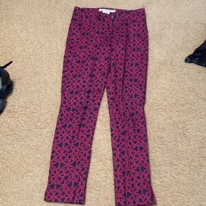 Gretchen Scott Designs Red and Black Straight Leg Pants